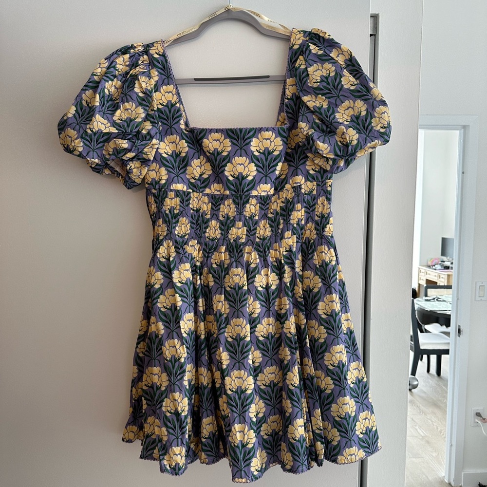 Agua By Agua Bendita Caramelo Puff-Sleeve Poplin Mini Dress - Picture 3 of 5